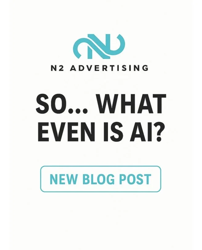 Promo graphic for the blog post “So… what even is AI?”