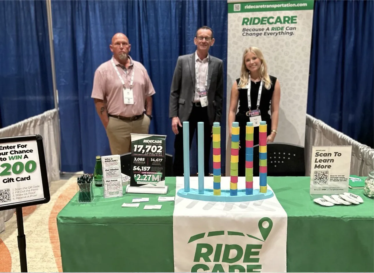 The RideCare team at its CIT International booth